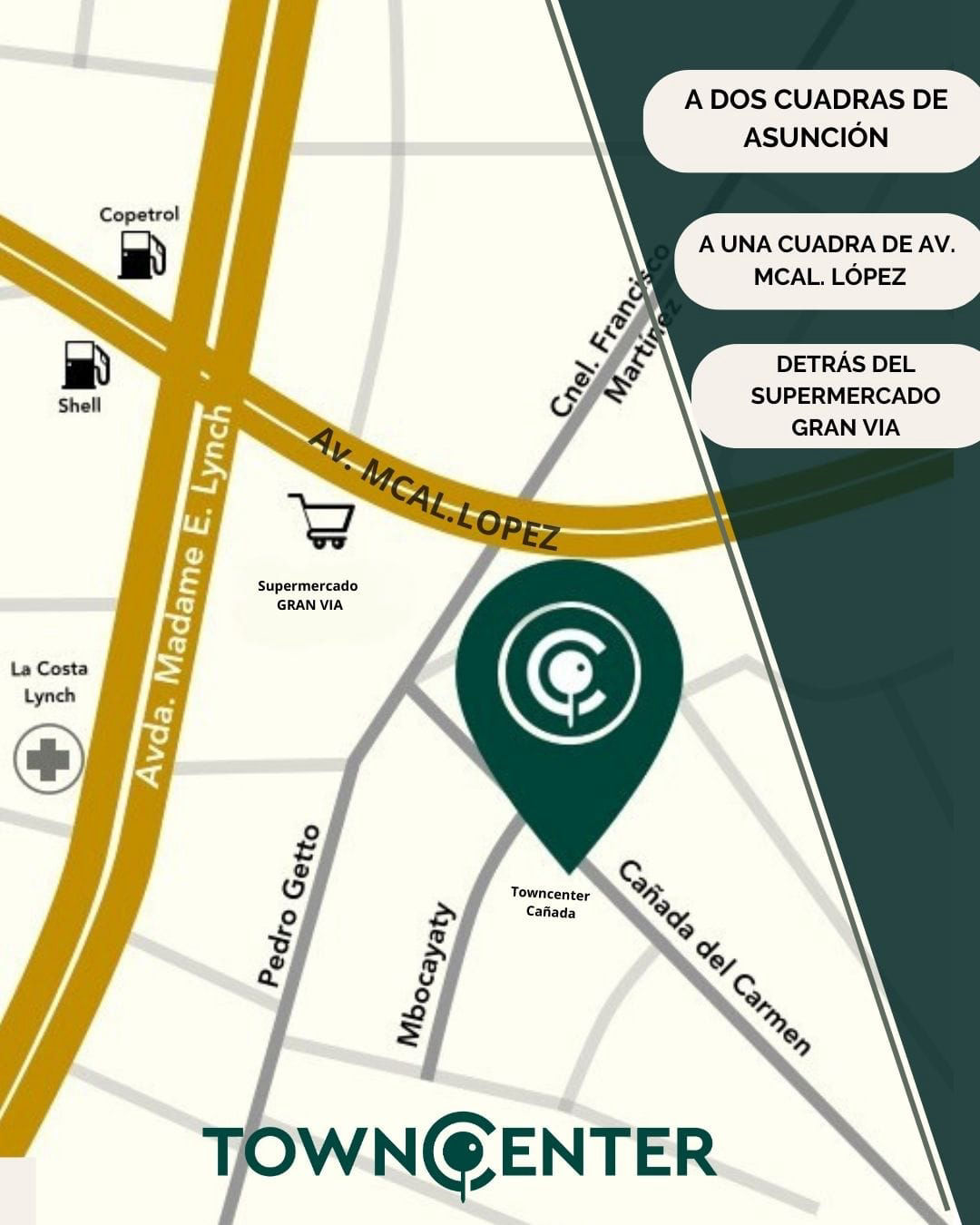Ubicación TownCenter Cañada